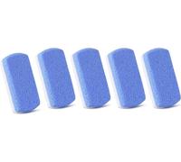 INF Lot de 5 pierres ponces bicolores pour les pieds - Soin des pieds à domicile Blanc + Bleu