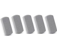 INF Lot de 5 pierres ponces bicolores pour les pieds - Soin des pieds à domicile Blanc + Gris