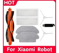 INF Lot de 8 accessoires pour aspirateur robot Xiaomi Mi S10 S12 Mijia Brosse principale, brosse latérale et filtre HEPA