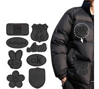 INF Lot de 8 patchs autocollants de réparation en cuir pour vêtements