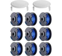 INF Lot de 9 bobines de débroussailleuse avec 2 capuchons de protection pour coupe-fil Ryobi - Compatible avec les modèles 310917001, 3110382AG, 522994001