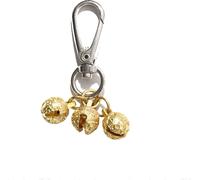 INF Lot de porte-clés cloche en cuivre pour le bricolage - couleur nickel (lot de 10) argenté