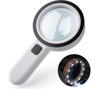 INF Loupe Optique LED 30x Double Couche pour Lecture, Loisirs & Inspection 80 mm