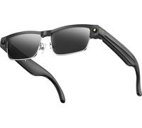 INF Lunettes AI Intelligentes Argentées : Caméra HD, Audio Stéréo, Kit Mains Libres Le noir
