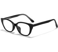 INF Lunettes anti-lumière bleue œil de chat TR90 PC pour un style rétro unisexe Le noir