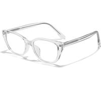 INF Lunettes anti-lumière bleue œil de chat TR90 PC pour un style rétro unisexe Transparent