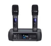 INF Kit microphone sans fil avec technologie anti-bruit DSP Noir