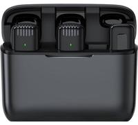INF Microphone Lavalier Double Sans Fil avec Étui de Charge pour Smartphone