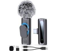 INF Microphone Lavalier Sans Fil Type-C, Micro Condensateur Omnidirectionnel pour Streaming et Enregistrement