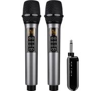 INF Microphone sans fil Bluetooth Reverb avec câble de port Android, pack de 2 Le noir