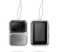 INF Mini Caméra Tendance avec Flash, Vidéo HD, Écran IPS et Collier Gris