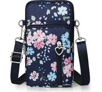 INF Mini étui de téléphone compact multi-usages, Étui de téléphone multifonctionnel Modèle de fleurs colorées
