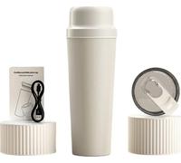 INF Mini presse-agrumes électrique portable - Acier inoxydable 304, idéal en déplacement Blanc