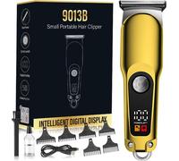 INF Mini Tondeuse Électrique Portable, Tondeuse à Cheveux Numérique, 8 Pièces Or