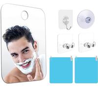 INF Miroir de douche à suspendre avec crochet, film antibuée