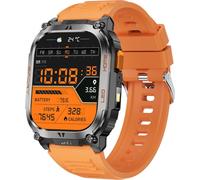 INF Montre Connectée GPS Sport Multifonction - Métal & Silicone - 2.01" - Kit Complet Orange