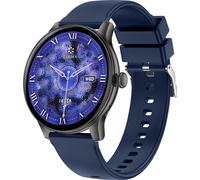 INF Montre Connectée Multifonctionnelle Métal, 4.64cm, Suivi Santé et Sport Bleu