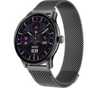 INF Montre Connectée Multifonctionnelle Métal, Ø4.64cm, Suivi Santé et Sport Le noir