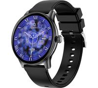 INF Montre Connectée Multifonctionnelle Métal, 4.64cm, Suivi Santé et Sport Le noir