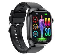 INF Montre intelligente avec ECG, fréquence cardiaque, tension artérielle, sommeil Le noir