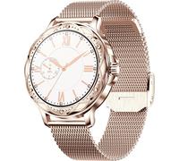 INF Montre intelligente avec fréquence cardiaque, podomètre, calories, étanche IP67 Or rose