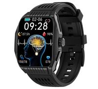 INF Montre intelligente avec surveillance de sommeil, ECG, appels Bluetooth Le noir