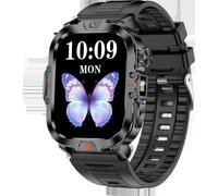 INF Montre intelligente avec visage dynamique en 3D et suivi de la condition physique noir