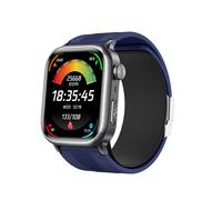 Montre connectée avec pompe à air, tension artérielle et ECG, surveillance de la santé et appels Bluetooth Blue