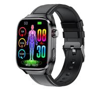 INF Montre intelligente ECG avec moniteur de tension artérielle et sommeil Le noir