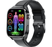 INF Montre intelligente ECG avec moniteur de tension artérielle et sommeil Le noir