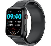 INF Montre intelligente, écran de 1,91 pouces, tension artérielle, pouls, oxygène du sang noir