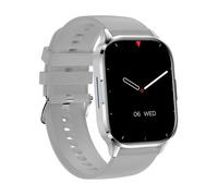 INF Montre intelligente étanche avec différents modes sportifs, appels Bluetooth Argent