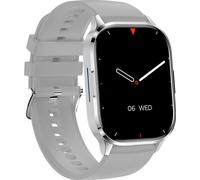 INF Montre intelligente étanche avec différents modes sportifs, appels Bluetooth Argent