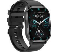 INF Montre intelligente étanche avec différents modes sportifs, appels Bluetooth Le noir