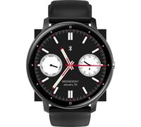 INF Montre intelligente étanche avec écran tactile de 1,39 pouce noir