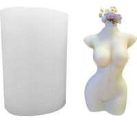 INF Moule à bougie en silicone DIY - Moule en silicone corps féminin 11 cm