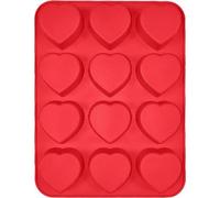 INF Moule à Gâteau Cœur en Silicone 12 Cavités - Idéal Pâtisserie Maison