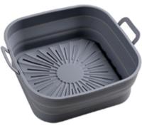 INF Moule de friteuse à air carré pliable en silicone 17,5cm Accessoires de friteuse Gris