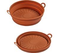 INF Moule en silicone pour friteuse ronde pliante Brun