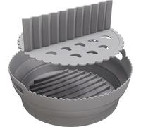 INF Moule rond en silicone pour friteuse pliante avec déflecteur Gris