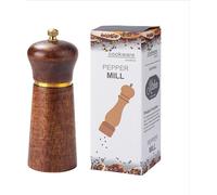 INF Moulin à Poivre Manuel en Bois d'Hévéa Rétro 14.5cm pour Cuisine