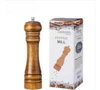 INF Moulin à Poivre Manuel Rétro 20cm, Bois et Céramique, Réglable