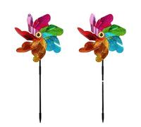 INF Moulins à Vent réfléchissants répulsifs pour Oiseaux à 7 Lames, éloignent Les Oiseaux, Arc-en-ciel, PVC, Multicolore