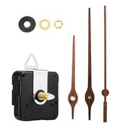 INF Mouvement silencieux avec arbre de 20 mm - Emballage individuel, avec aiguilles, ABS + acier inoxydable, noir, pour épaisseur de cadran 7-9 mm