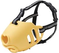 INF Muselière réglable réfléchissante pour chien contre les morsures et les repas à l'extérieur Jaune L