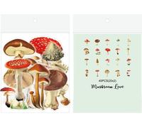 INF Mushroom Love DIY Journal Stickers - 40 Pcs PET Stickers