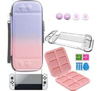 INF Nintendo Switch OLED compatible case with accessories 8 parts