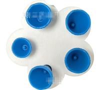INF Nourrisseur d'abeilles en silicone en forme de fleur - lot de 5, mélange de couleurs Bleu
