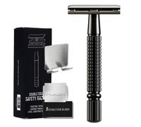 Nouveau rasoir manuel - Double tranchant pour un rasage en douceur Black