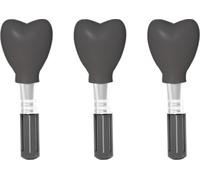 INF Nouveau set de protection pour pinceaux de maquillage en forme de coeur Noir